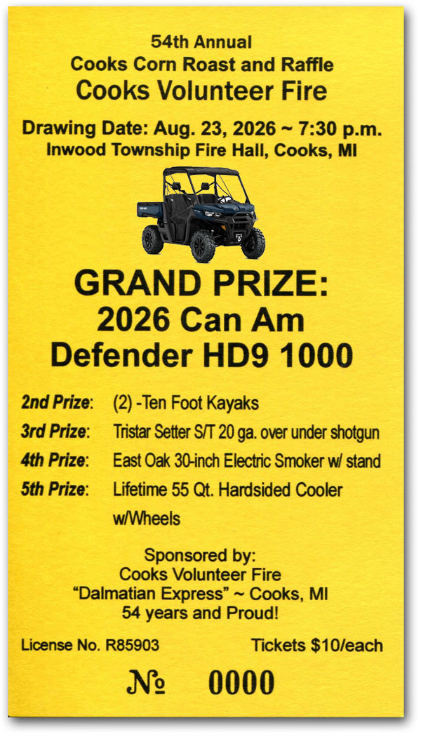 2026 Corn Roast Raffle Ticket
