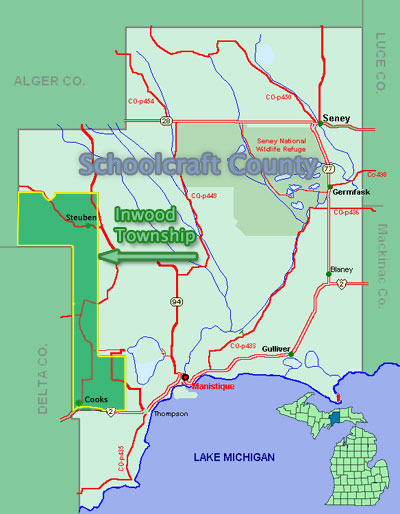 Map of Inwood Township